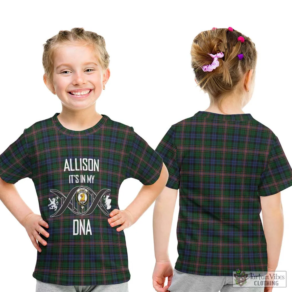 Allison Tartan Kid T-Shirt with Family Crest DNA In Me Style