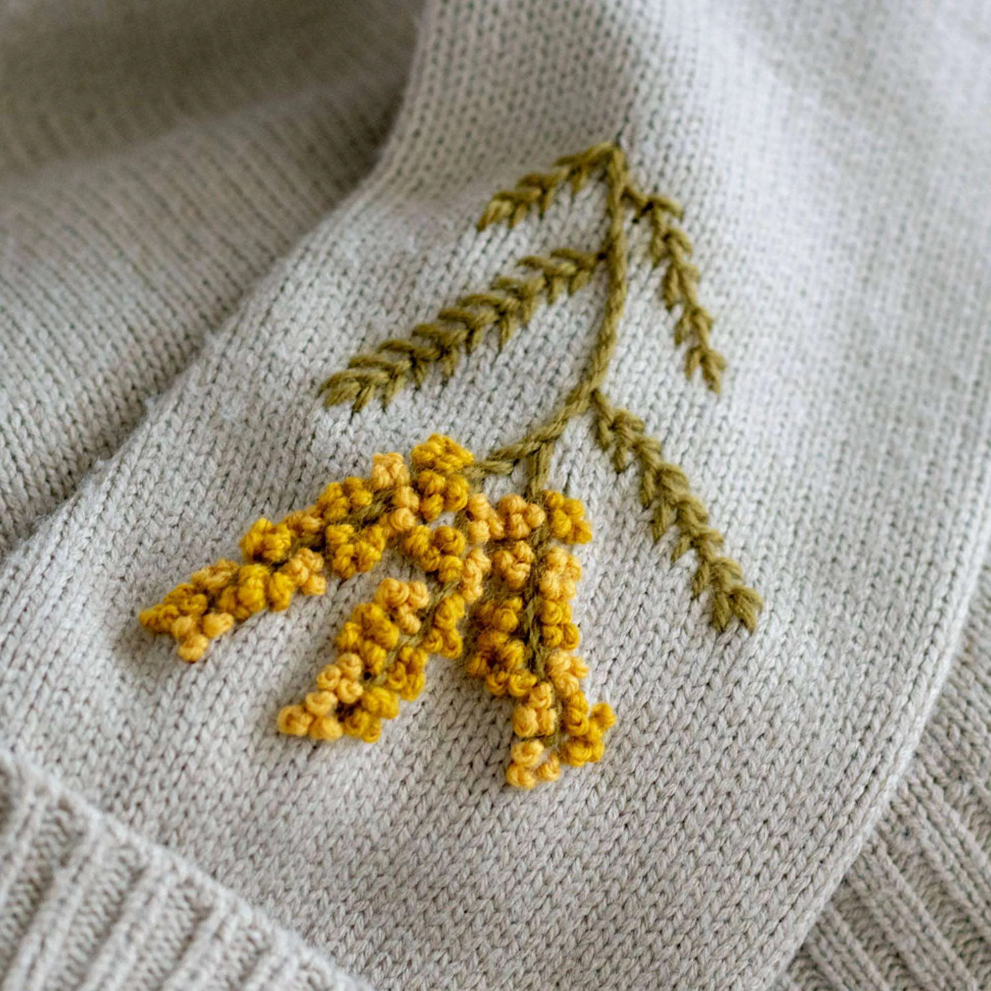 Anchor Mimosa Hand Embroidery Design