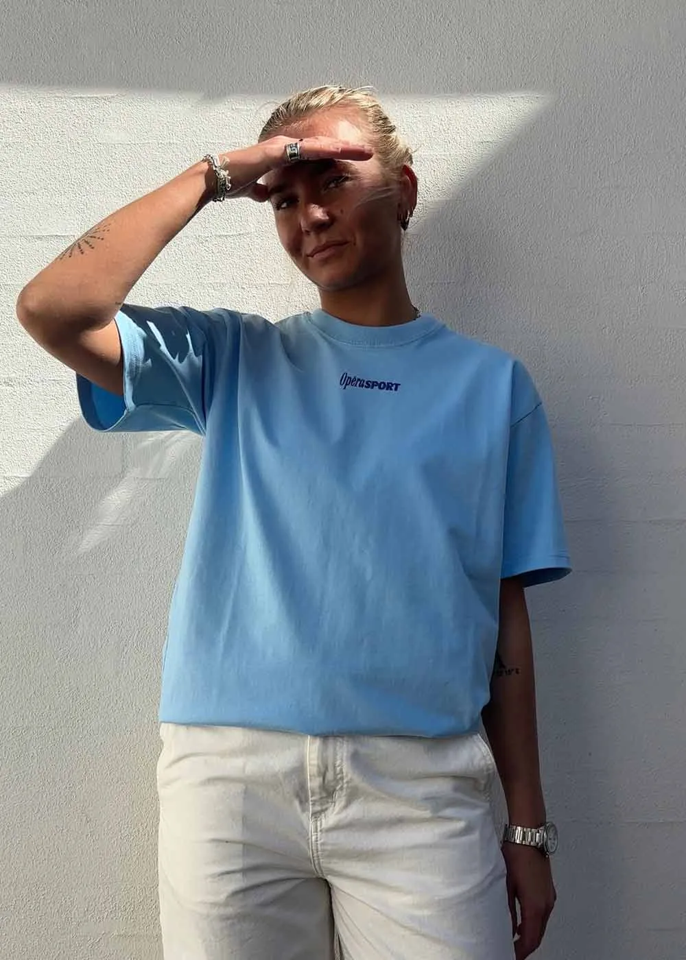 ARDEN T-SHIRT - Crystal Blue