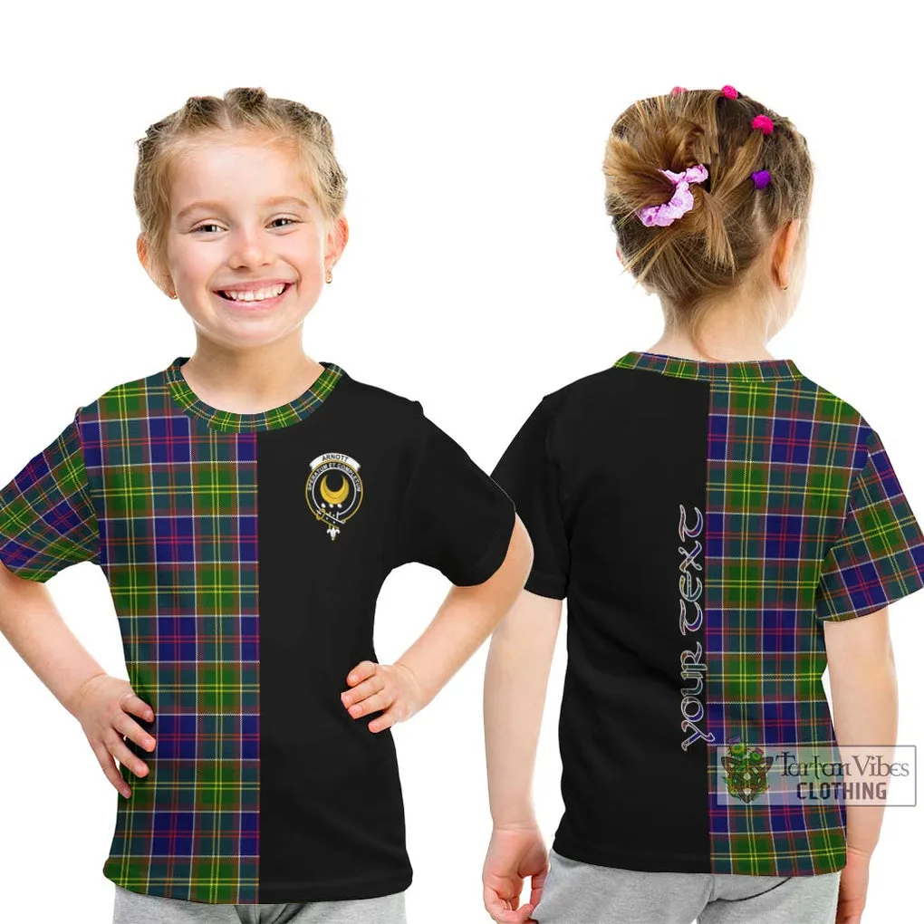 Arnott Tartan Kid T-Shirt with Family Crest and Half Of Me Style