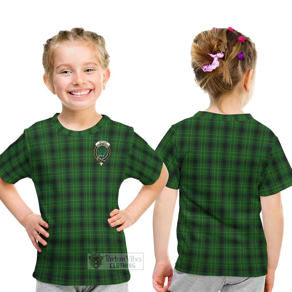 Arthur Highland Tartan Kid T-Shirt with Family Crest
