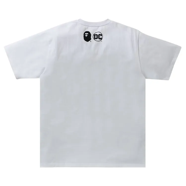 BAPE x DC Baby Milo Batman College Tee 'White', White