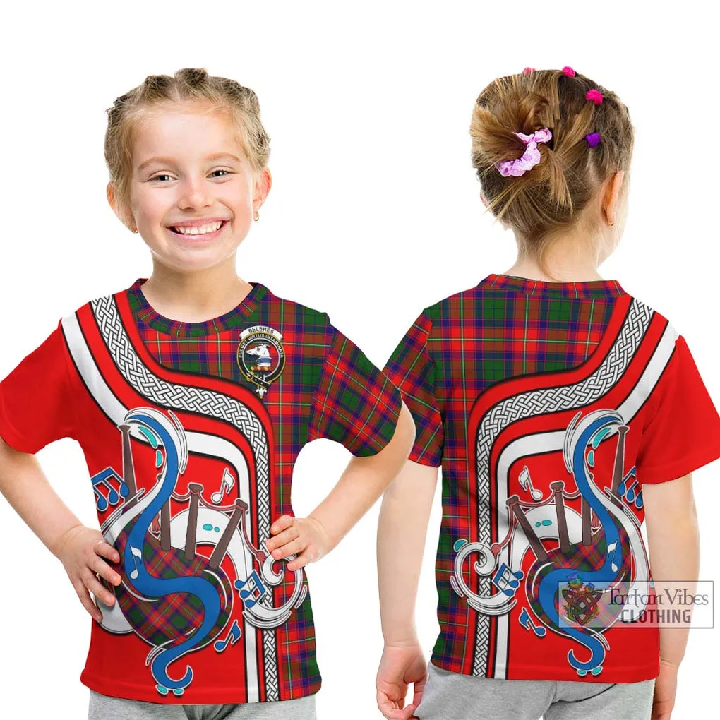 Belshes Tartan Kid T-Shirt with Epic Bagpipe Style