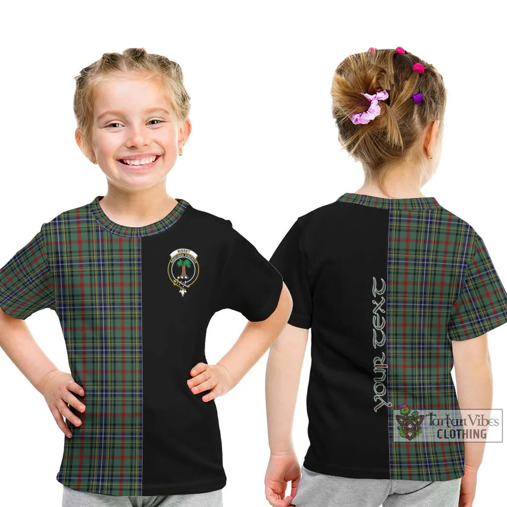 Bisset Tartan Kid T-Shirt with Family Crest and Half Of Me Style