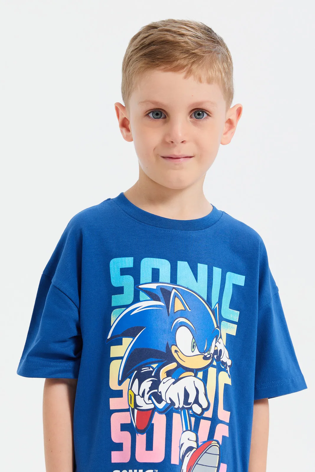 Boys Blue Sonic Short Sleeve T-Shirt
