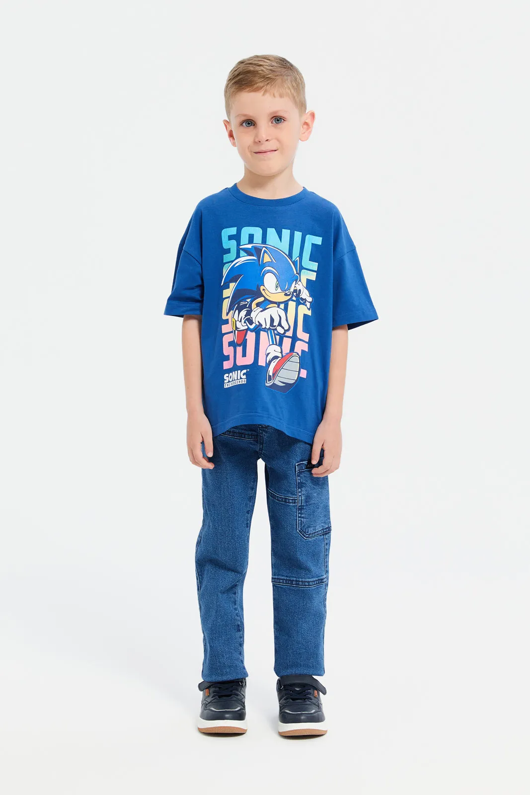 Boys Blue Sonic Short Sleeve T-Shirt
