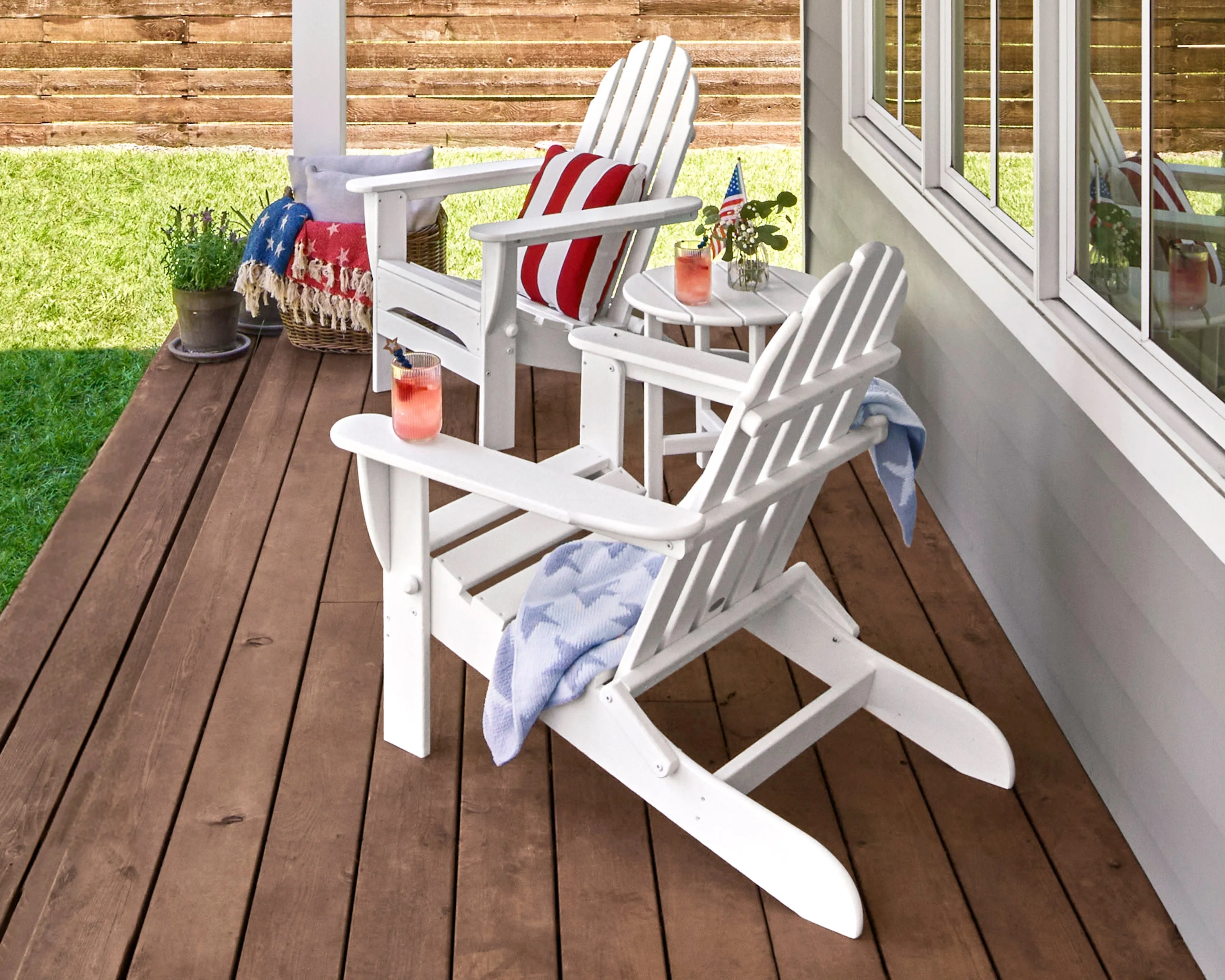 Classic Folding Adirondack 3-Piece Set