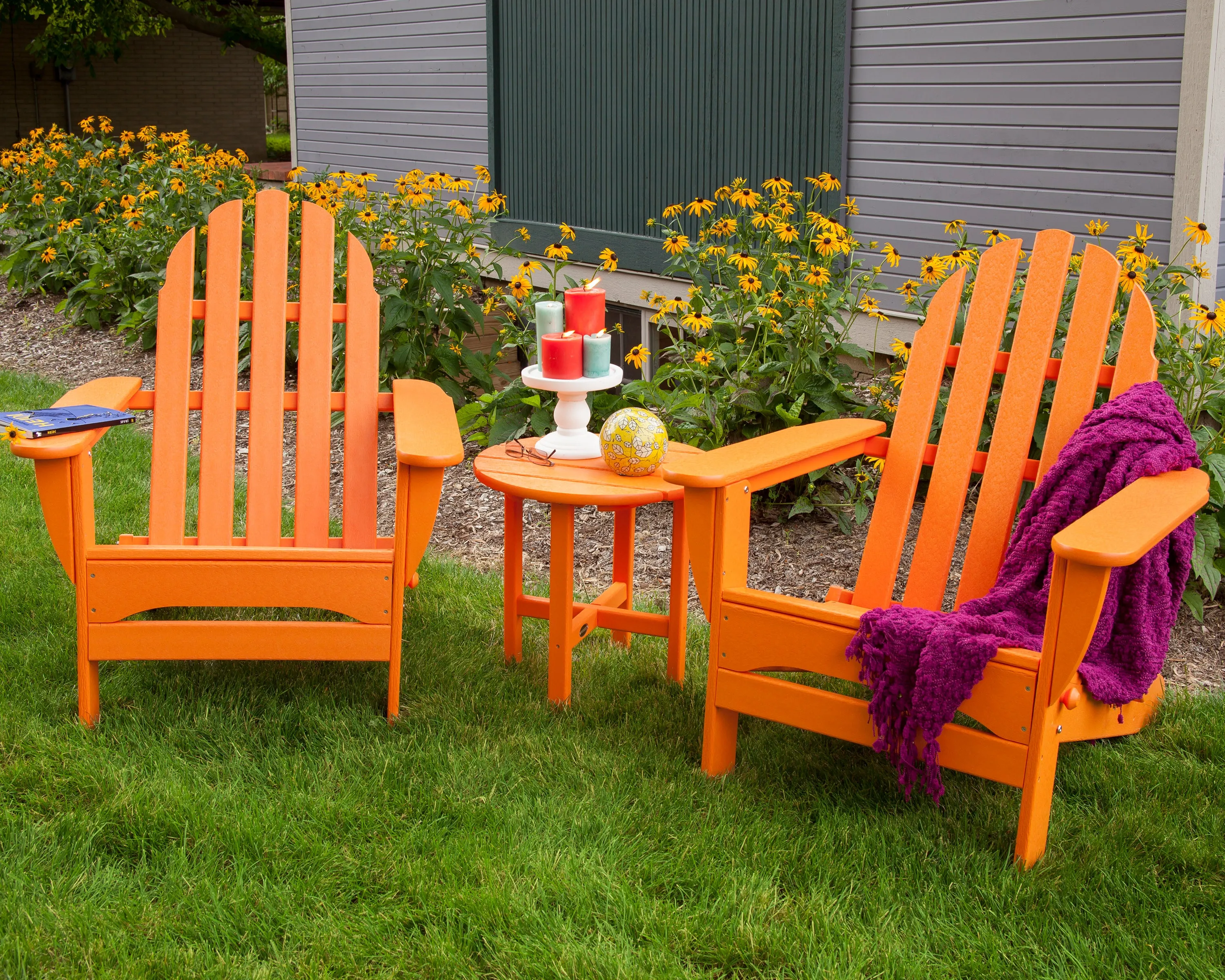 Classic Folding Adirondack 3-Piece Set