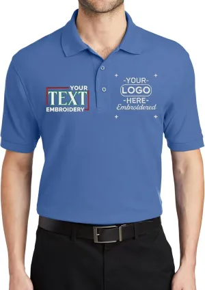 Custom Embroidered Text Polo Shirts for Men Personalized Embroidery Add Your Text Polo Shirt