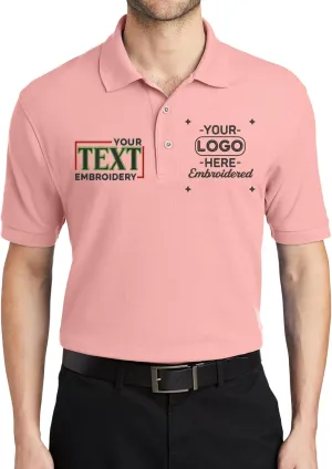 Custom Embroidered Text Polo Shirts for Men Personalized Embroidery Add Your Text Polo Shirt