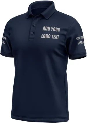 Custom Shirts for Men Personalized Polo Shirt Embroidered Print Design Your Own Text Logo Name T-Shirts