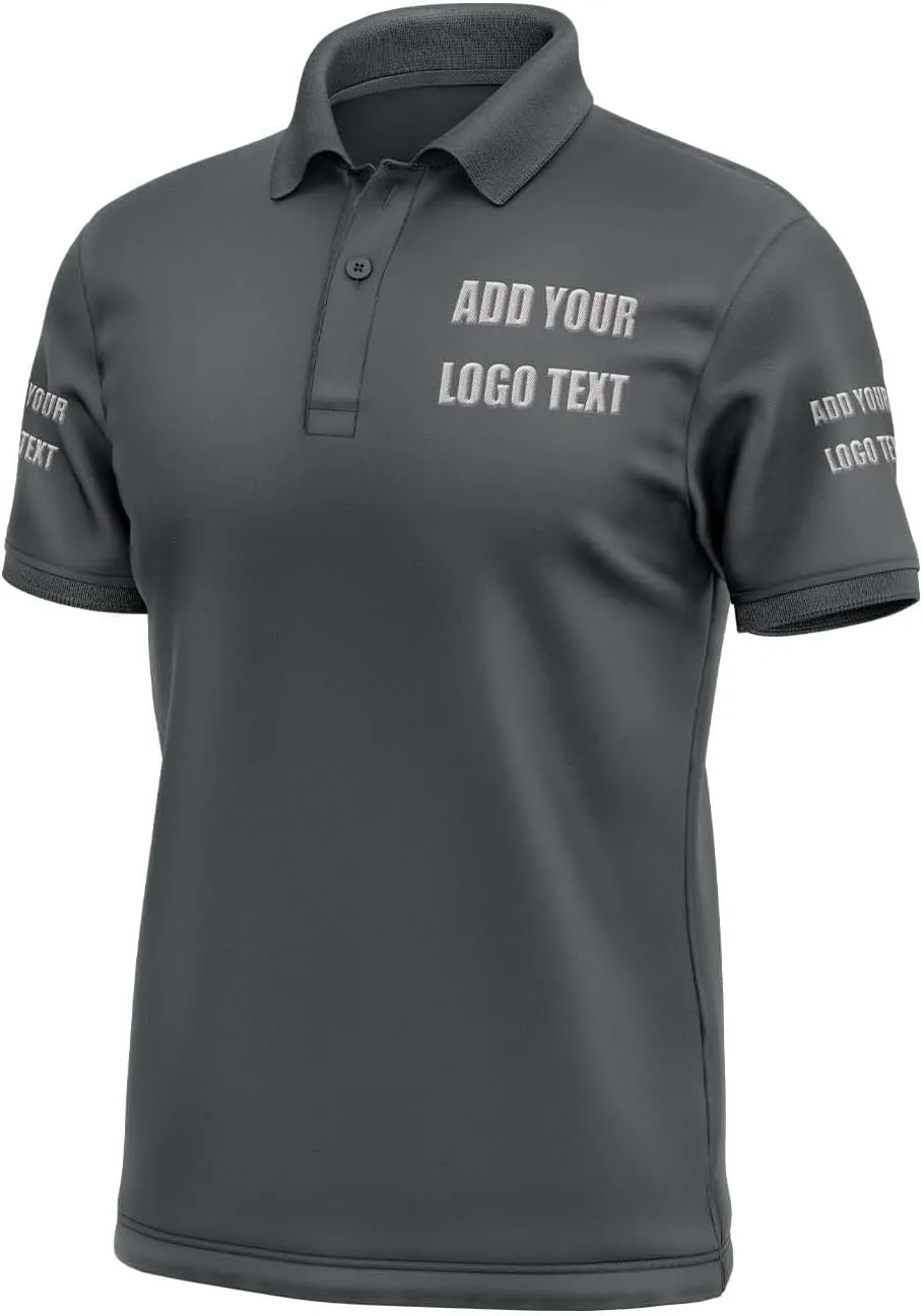 Custom Shirts for Men Personalized Polo Shirt Embroidered Print Design Your Own Text Logo Name T-Shirts