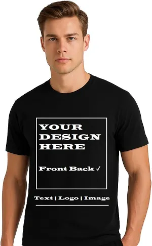 Custom T Shirts for Men/Women Personalized T-Shirt with Front Back Image/Text Customization. Perfect Custom Shirt