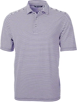 Cutter & Buck Short Sleeve Virtue Eco Pique Stripe Recycled Mens Big and Tall Polo