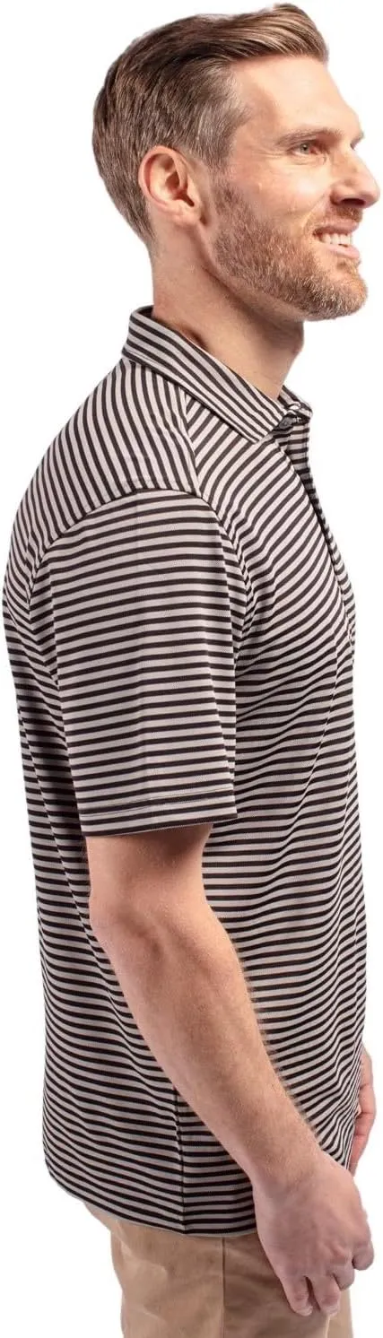 Cutter & Buck Short Sleeve Virtue Eco Pique Stripe Recycled Mens Big and Tall Polo