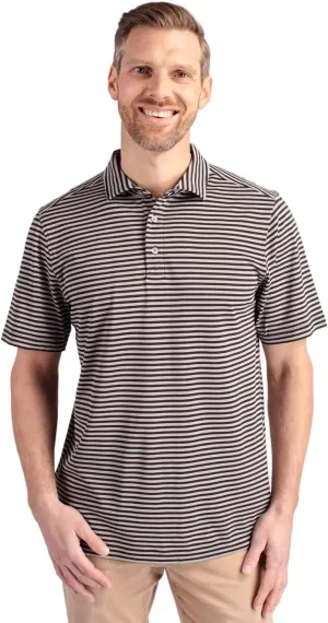 Cutter & Buck Short Sleeve Virtue Eco Pique Stripe Recycled Mens Big and Tall Polo