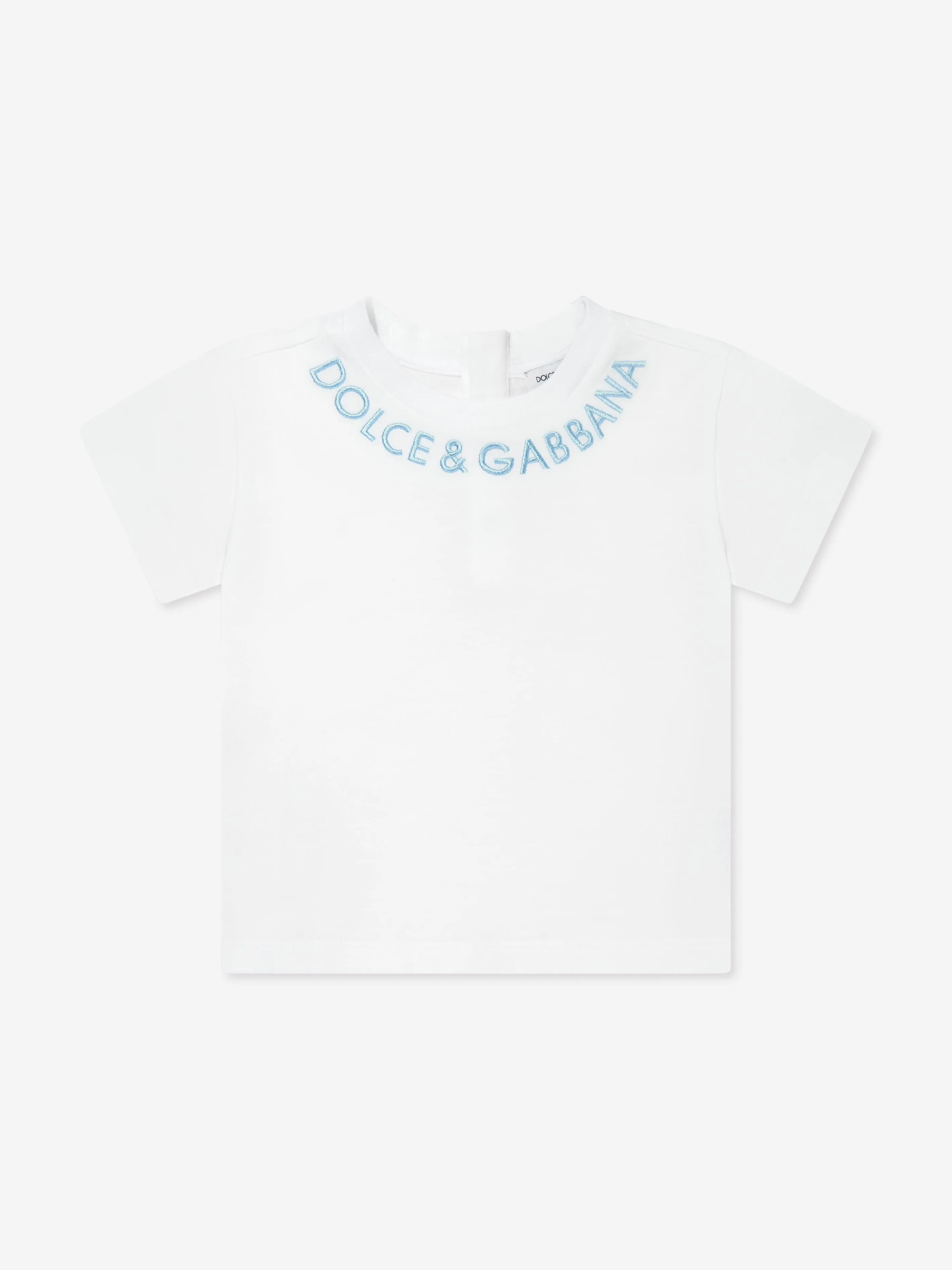 Dolce & Gabbana Baby Boys Embroidered Logo T-Shirt in White