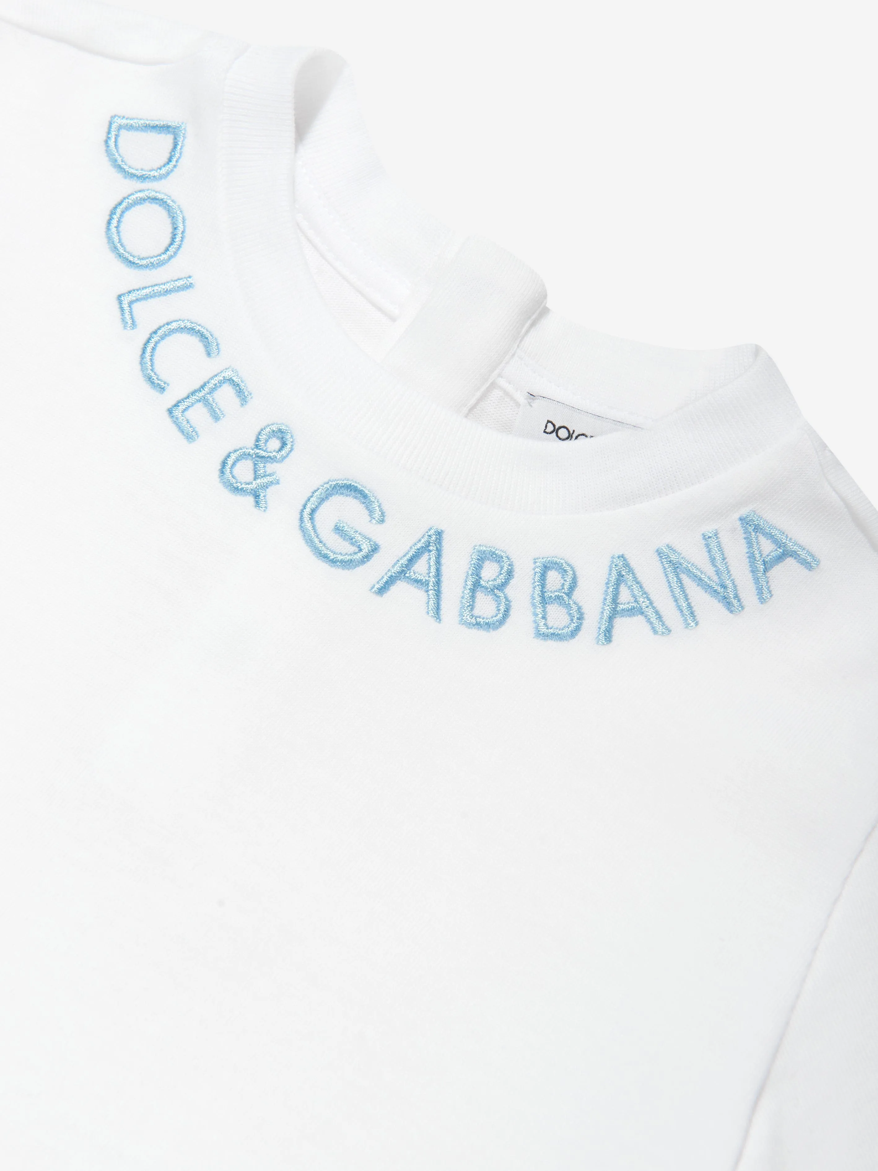 Dolce & Gabbana Baby Boys Embroidered Logo T-Shirt in White