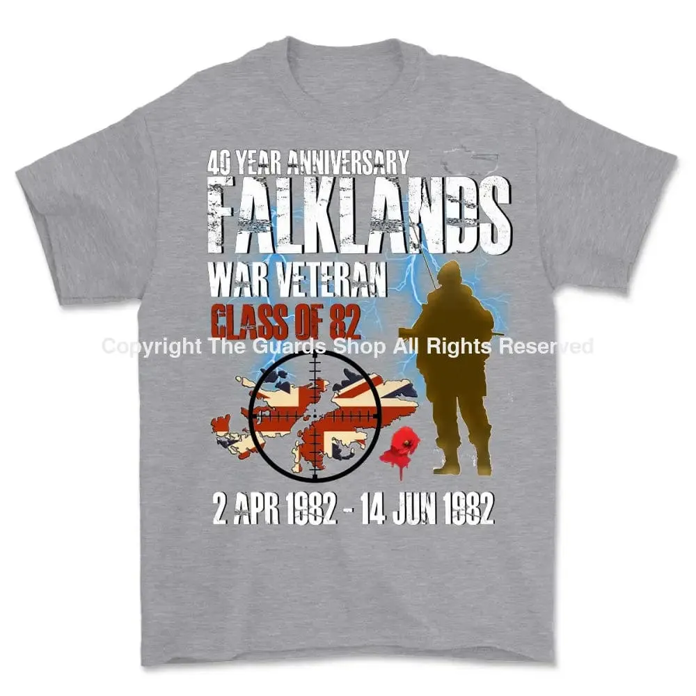 Falklands War Veteran Class of 82 Printed T-Shirt