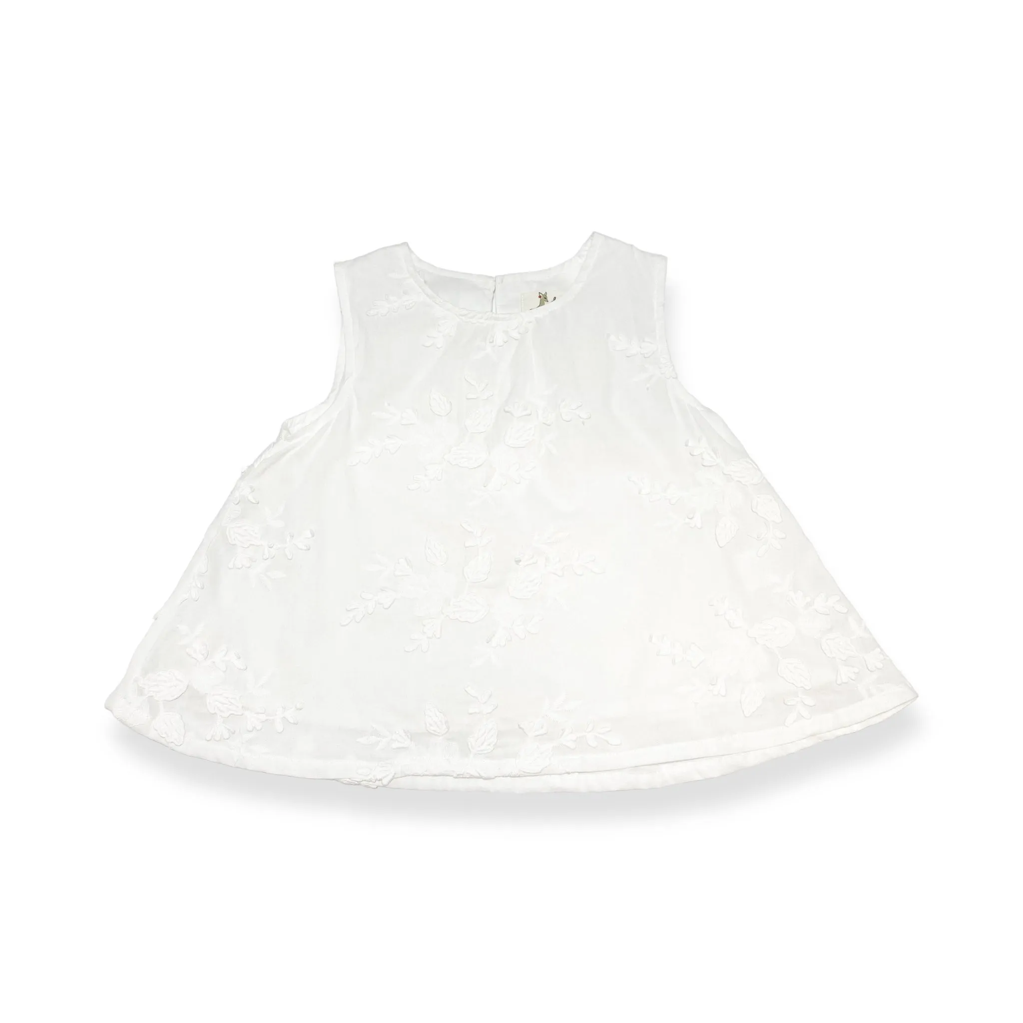 Floral Embroidery Cotton Blouse