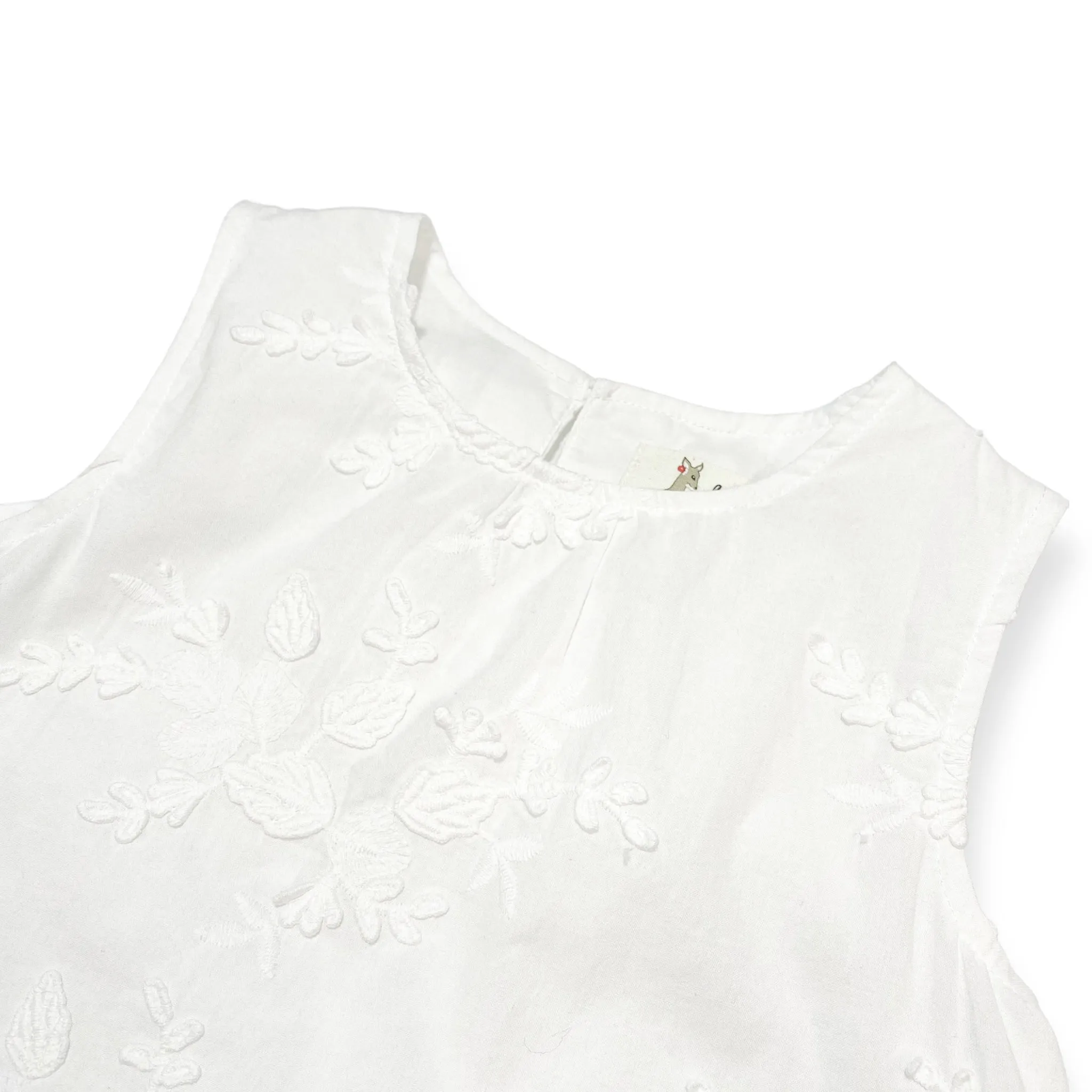 Floral Embroidery Cotton Blouse