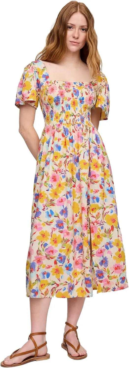 GAP Women's Smocked Midi Dress