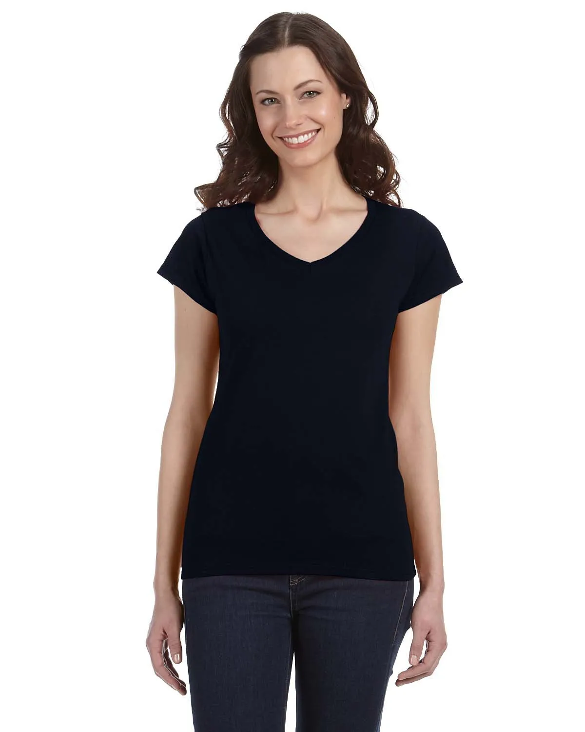 Gildan 64V00L Womens V-neck T-shirt