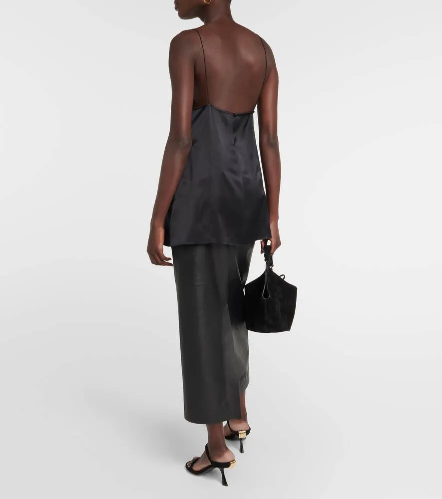 Grisella KHAITE silk tank, black