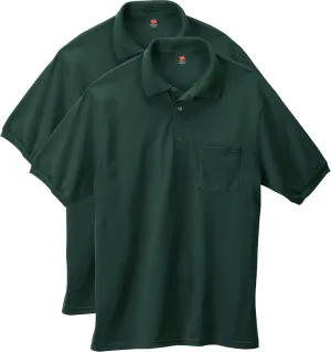 Hanes Men's Short-Sleeve Jersey Pocket Polo (Pack of 2)
