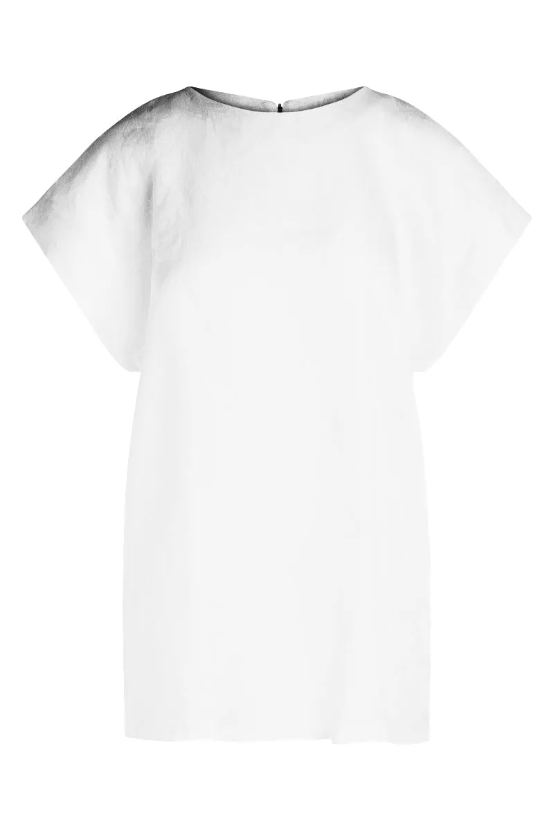 High Neck Linen T-Shirt