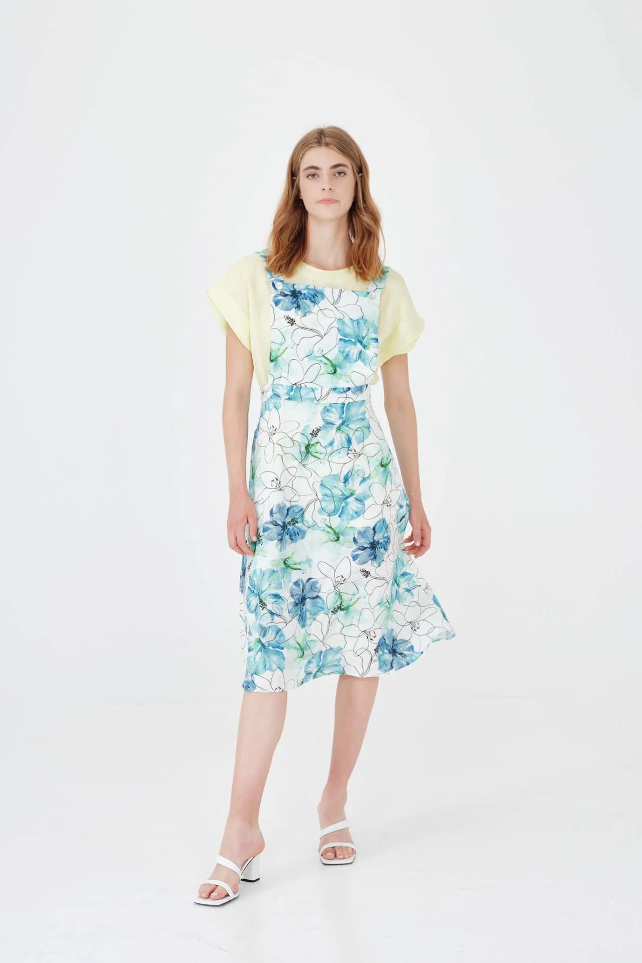 High Neck Linen T-Shirt