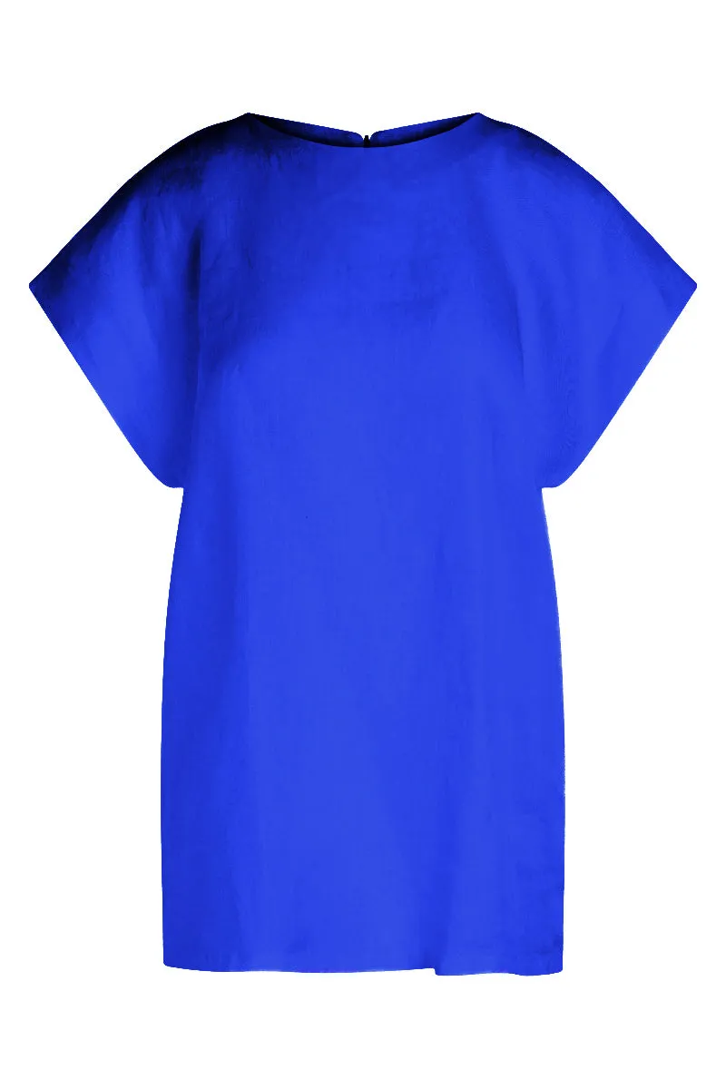 High Neck Linen T-Shirt