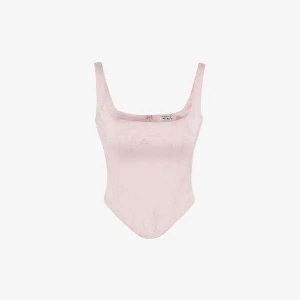 House Of Cb Rafa Satin Top, Pink