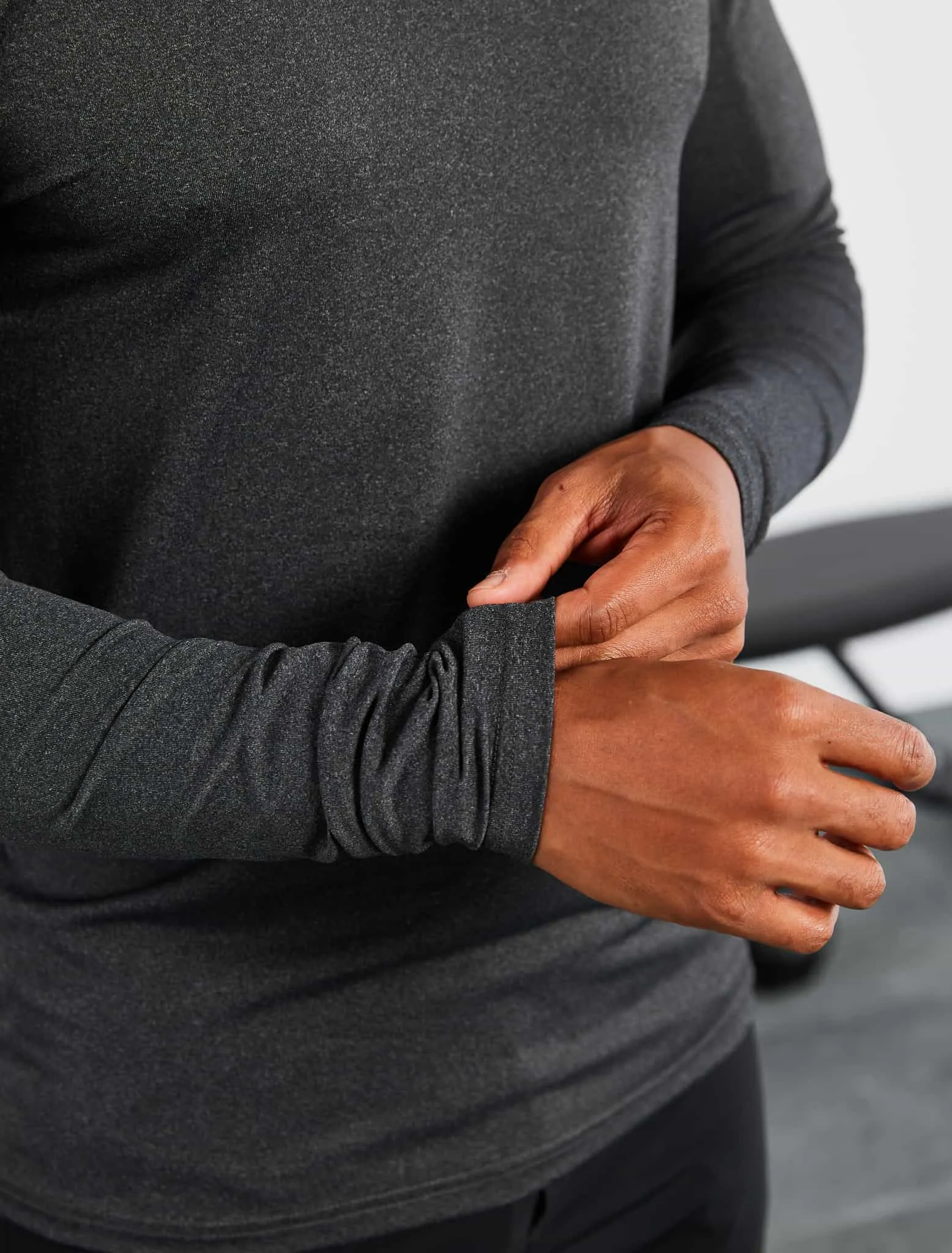 Hybrid Everyday Long Sleeve - Black Marl