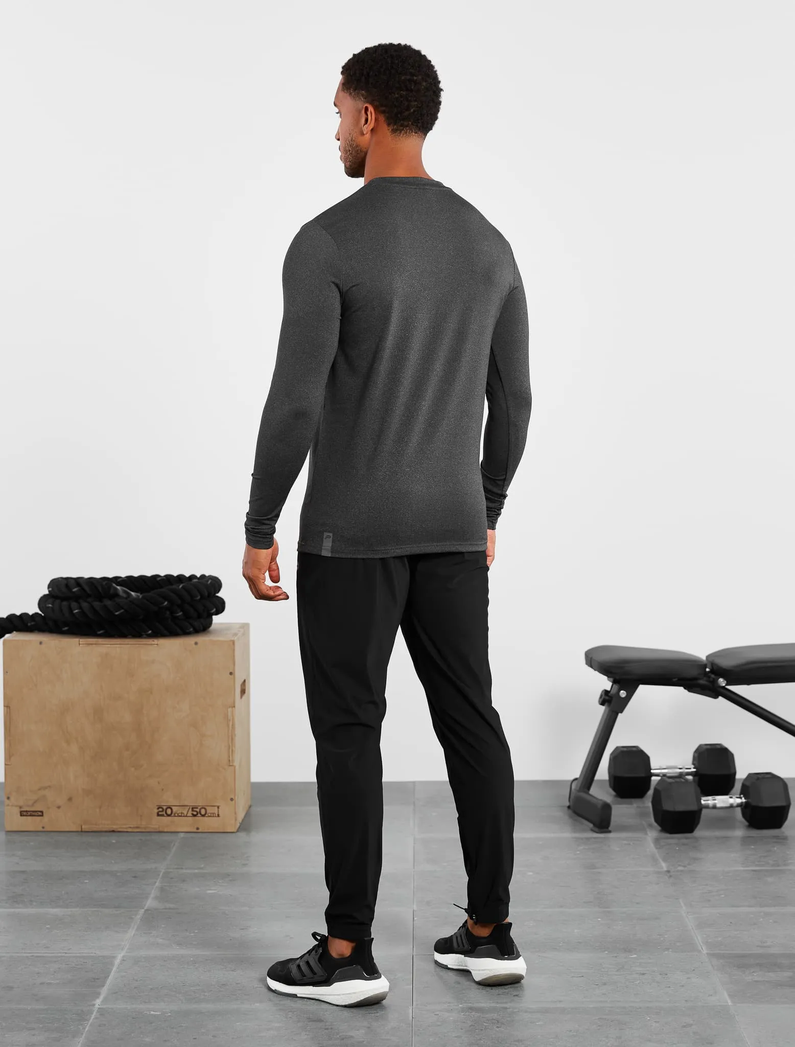 Hybrid Everyday Long Sleeve - Black Marl