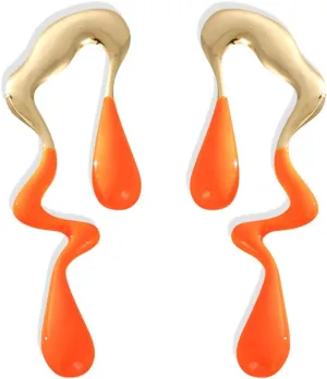 Irregular WaterDrop Earrings Melted Liquid Asymmetrical Drop Earrings for Women Embrace Minimalist Statement Earrings Jewelry