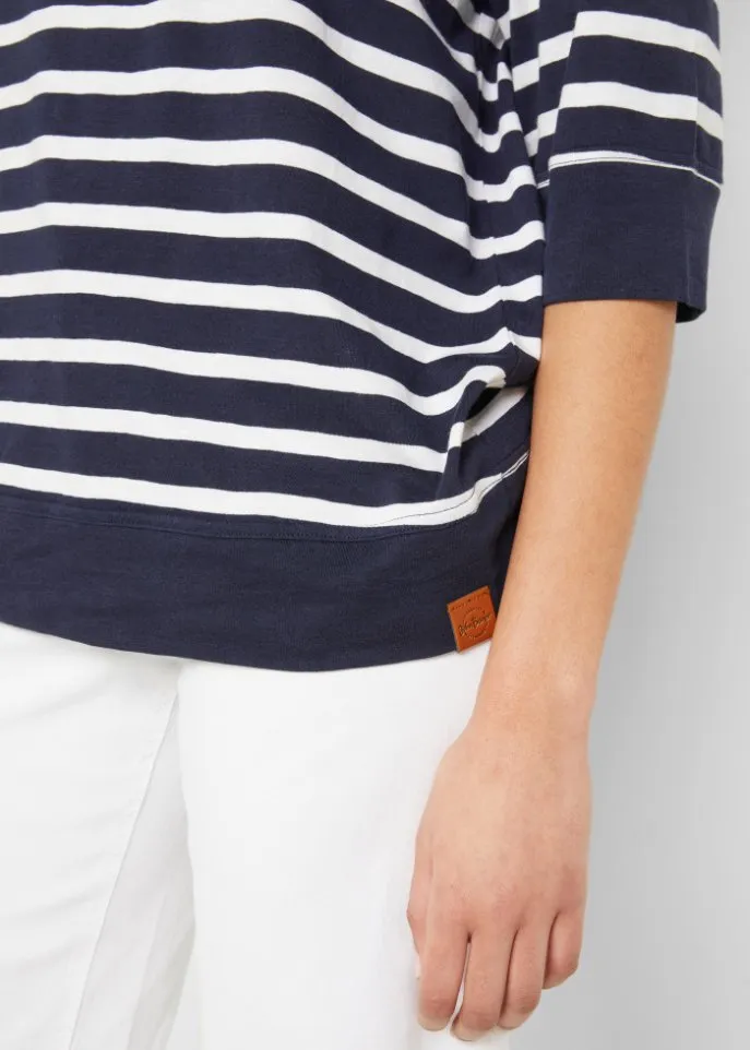 John Baner Jeanswear Oversized Polo Shirt, Blue