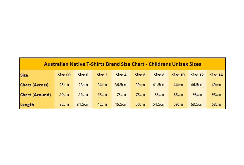 Kangaroo Hem Print Childrens T-Shirt (Various Colours)