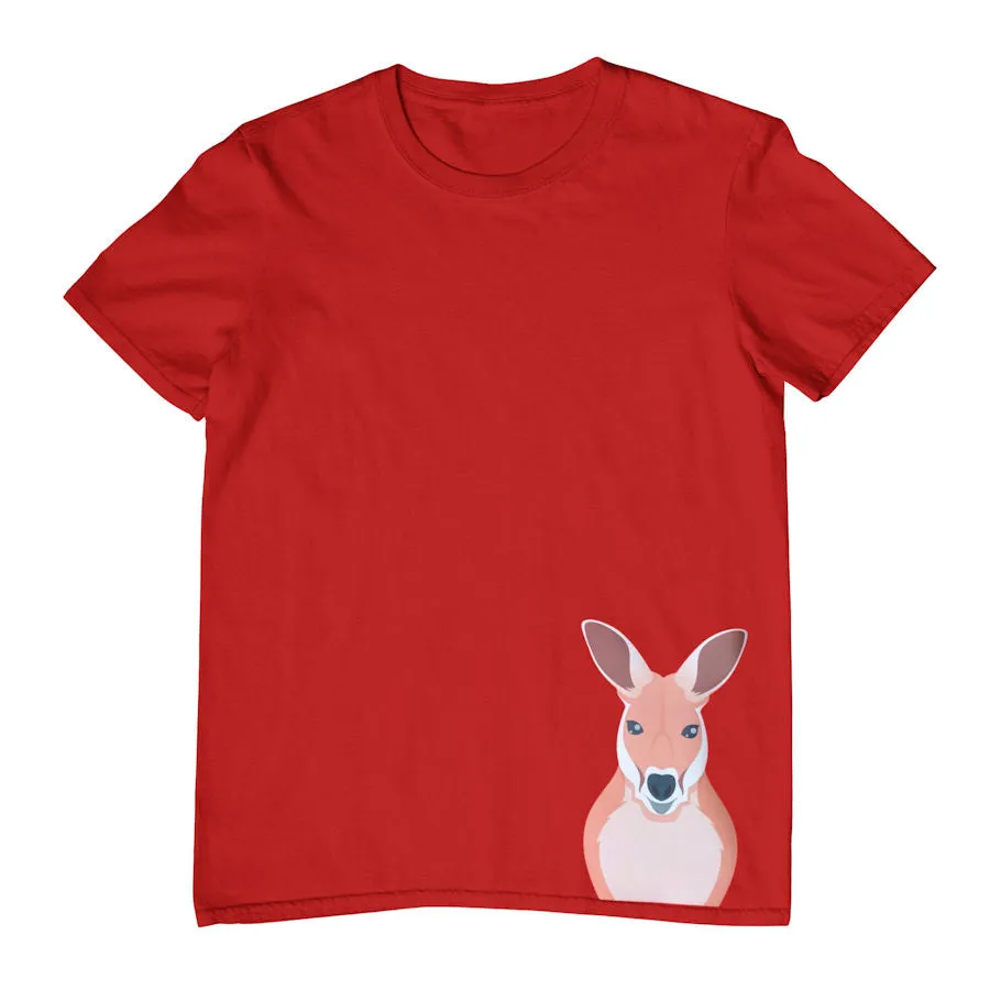 Kangaroo Hem Print Childrens T-Shirt (Various Colours)