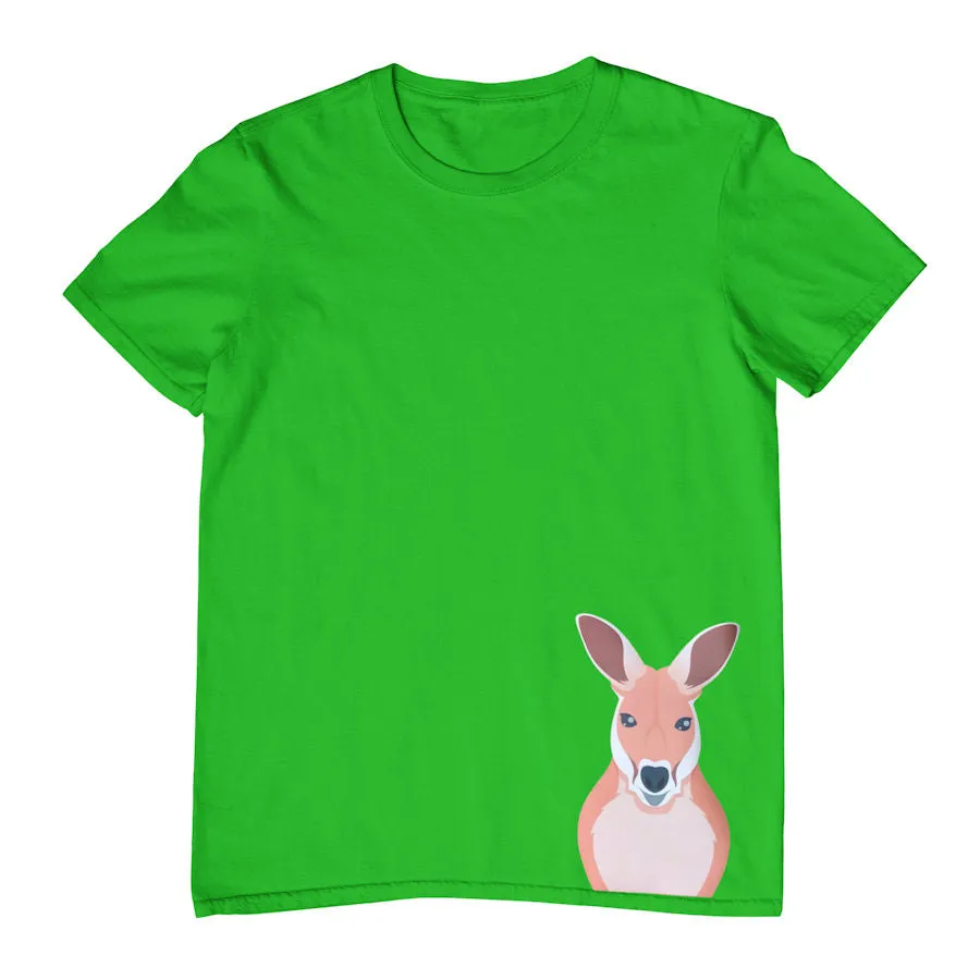 Kangaroo Hem Print Childrens T-Shirt (Various Colours)