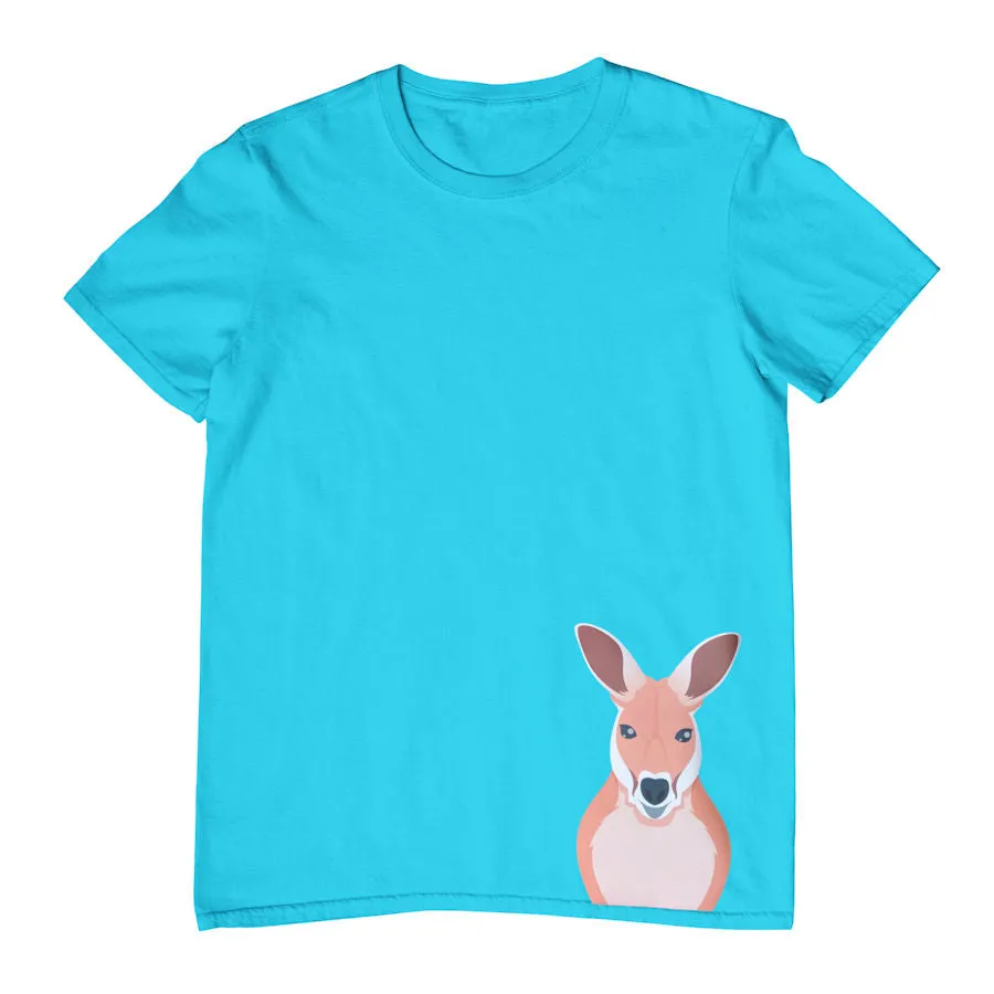 Kangaroo Hem Print Childrens T-Shirt (Various Colours)