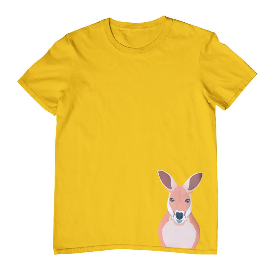 Kangaroo Hem Print Childrens T-Shirt (Various Colours)