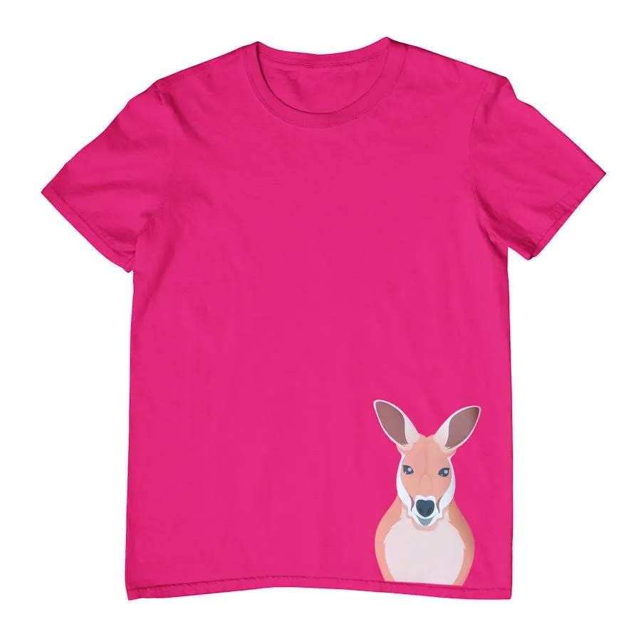 Kangaroo Hem Print Childrens T-Shirt (Various Colours)