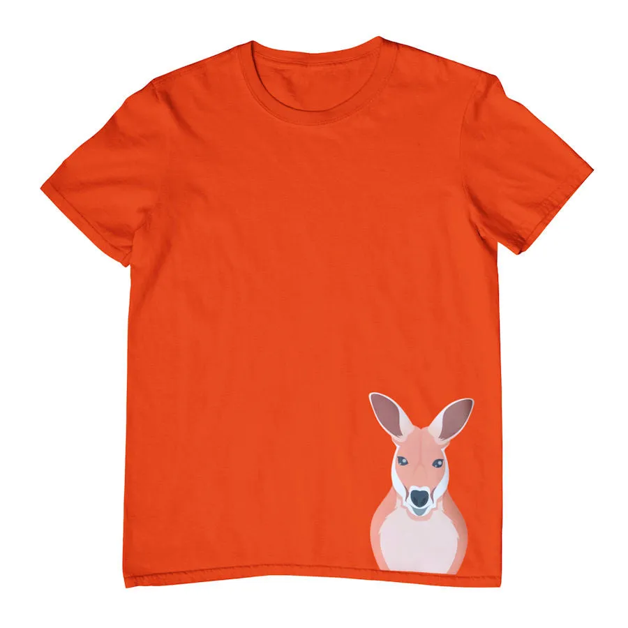 Kangaroo Hem Print Childrens T-Shirt (Various Colours)