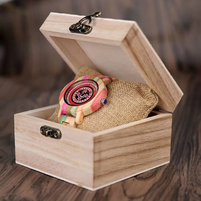 Kid's Pink Wooden Watch