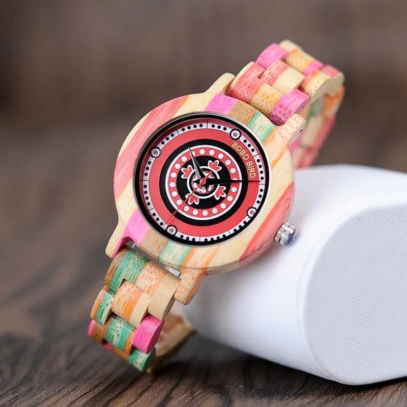 Kid's Pink Wooden Watch
