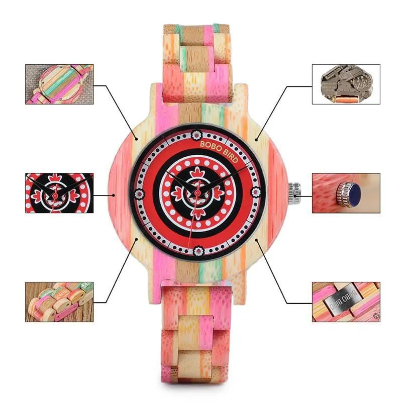 Kid's Pink Wooden Watch