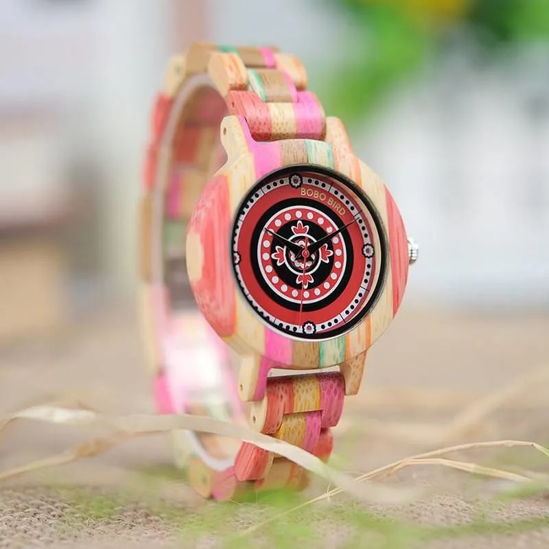 Kid's Pink Wooden Watch