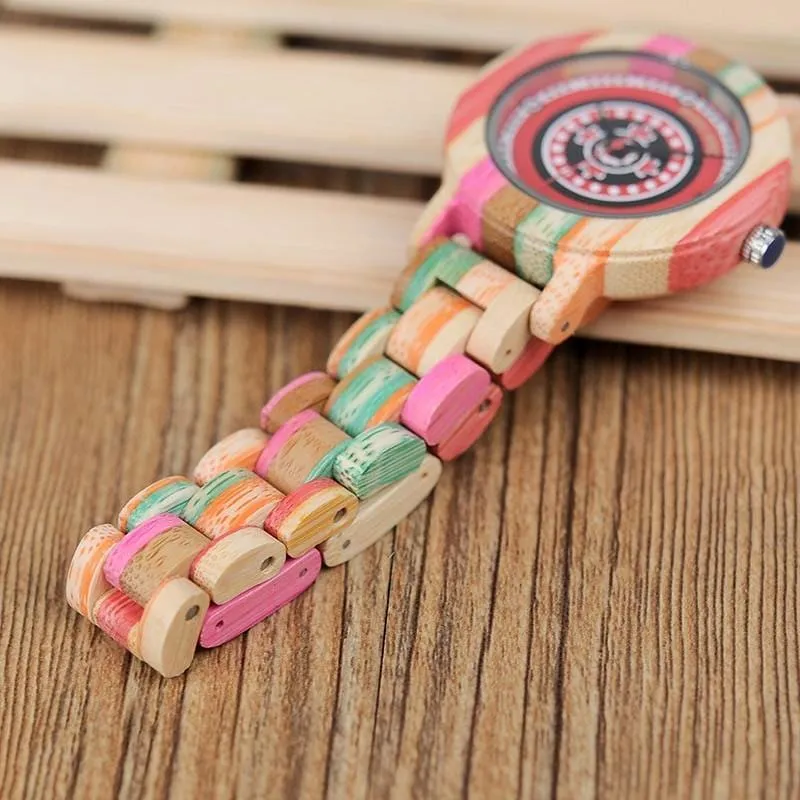 Kid's Pink Wooden Watch