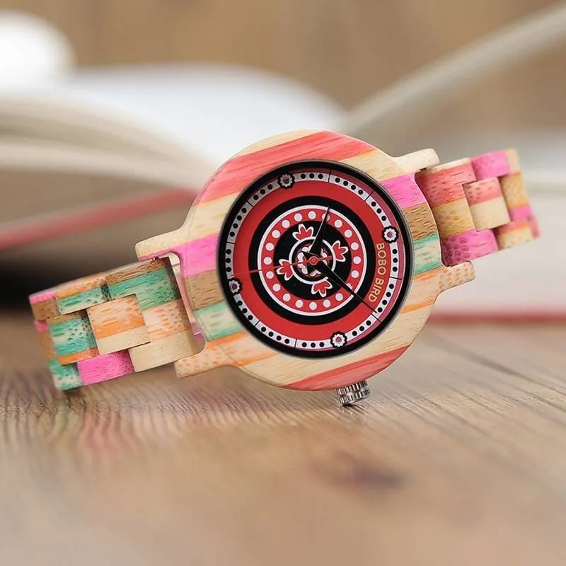 Kid's Pink Wooden Watch
